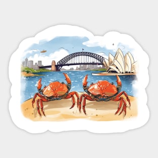 Crabs on Summer in Australia Sticker